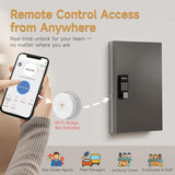 72-Key Smart Key Lock Box Wall Mount – Commercial Key Cabinet with App, Keypad, Bluetooth & WiFi Unlock (Sold Separately