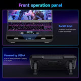 Upgraded Laptop Cooling Pad with Adjustable Stand, Turbo Boosted Cooler for Rapid Cooling 10-17inch Gaming Laptop, Flexible Sealing Ring