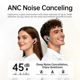 Adaptive Hybrid Active Noise Canceling 2026 Wireless Earbuds, 6 Mics ENC Clear Call Ear Buds