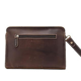 FMURY Wallet Man Crazy Horse Leather Clutch Retro Layer Cowhide Bag