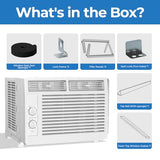 Electactic 5000 Btu Window Air Conditioner, AC Window Unit Up to 150 Sq.Ft, 2 Cooling & Fan Speeds,51DB Ultra-Quiet, Mechanical Controls, Air Conditioner for Bedroom, Apartment, Office