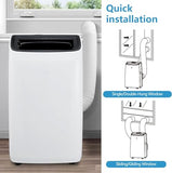 14000Btu Portable Air Conditioners,4 In 1 Air Cooler, Heater,Fan & Dehumidifier, Quiet Portable AC Unit Cools Rooms Up to 750 Sq. Ft, 24 Hrs Timer,LED Display,Remote Control, Window Kit