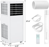 Patikuin Portable Air Conditioner with Exhaust Hose - Flexible Room Cooling, Dehumidification, Remote Control & Easy Mobility for Apartments, Dorms, Home Use