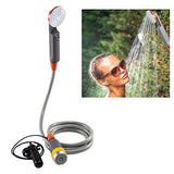 Ivation Portable Camping Shower | Compact Handheld & Hands-Free Rechargeable Outdoor Shower Head & Cleaning System w/ 3.7V Pump, 6-Ft Hose, Bidet Head, Removable Filter, Multiuse Hook & USB Cable
