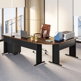 LITTLE TREE 83 Inch L-Shaped Office Desk with Drawers, Large Executive Office Desk