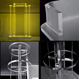 Lectern Podium Stand, Acrylic Pulpit Church Pulpit Church Podium - Rolling Pulpit Table Transparent Acrylic with Wheels