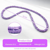 2 lbs Weighted Soft Velvet Hula Hoop Women, Spring Exercise Fitness Hoop Weight Loss Adults Collapsible Portable, No Bruising (Purple)