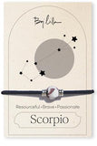 By Lilla Zodiac Bracelet Hair Ties for Women – Hair Tie Bracelet with Gold Accents - Boho Jewelry for Wrist and Ponytail (Scorpio)