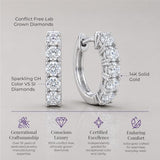 Diamond Huggie Earrings for Women