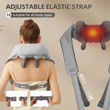 PERLEVI Neck and Shoulder Massager with Heat, Cordless Shiatsu Shoulder Massager for Pain Relief Deep Tissue, Rechargeable 6D Kneading Massage for Neck and Shoulde Pain, Gifts for Mom&Dad (Grey)