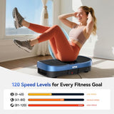 HTM Vibration Plate Exercise Machine - 330lbs Weight Capacity, 120 Speed Levels, Full Body Workout Shake Board for Home