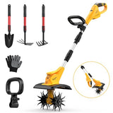 Cordless Tiller Cultivator for DEWALT 20V MAX Battery (Tool Only), 310RPM Electric Rototiller Garden Tool with 40 Steel Tines, 9.1In Tilling Width & 6.3In Depth Tiller