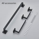 Bathroom Accessories Sets 4pcs Wall Mount Towel Bar Robe Hooks Toilet Paper Roll Holder PIZZZENO