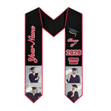Numom Custom Graduation Stoles for Graduation 2026, Sash Grad 2026 Personalized Grad Stole Sash with Name, School Name, Photo（Style 7）