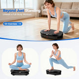 HTM Vibration Plate Exercise Machine with 120 Speed Levels, 9 Program Modes and Remote Control - 15 Min Timer, 300 lbs Capacity Vibrate Stand Shake Board
