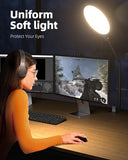 Weilisi 10.2" Desk Ring Light with Stand, 360° Rotate Desk Lamps for Home Office with C-Clamp