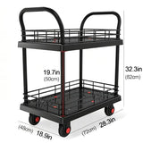 Push Cart Dolly Platform Truck Hand Truck Duty Flatbed