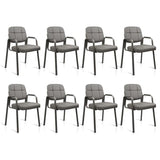 CLATINA Waiting Room Guest Chair with Bonded Leather Padded Arm Rest
