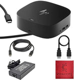 HP Docking Station for Laptop Dual Monitor and Charging - 5TW10AA / 5TW10UT / 5TW10AA#ABB USB-C G5 Dock with 120W AC Adap TER + HDMI Cable