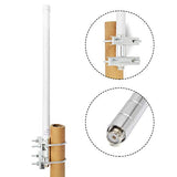 Dual Band Fiberglass Radio Antenna, UHF VHF 144/430mhz Base Antenna, 17 inches SO239 Connector for Base Station Repeater Mobile Transceiver with Mount Bracket