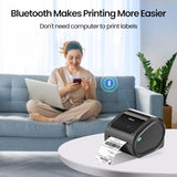 Bluetooth Shipping Label Printer 4x6 - D520BT Thermal Label Printer for Small Business