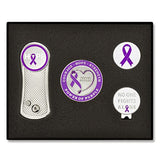 PinMart's Purple Ribbon Awareness Golf Essentials Gift Set, Golf Divot Tool, Hat Clip