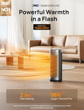 DREO Space Heaters for Indoor Use, Fast Heating Portable Heaters with Remote, Large PTC Ceramic Electric for Bedroom, 12H Timer, 70° Oscillation, Overheat Protection, 1500W Safety Heat for Home Office