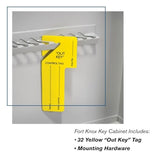 320 Key Cabinet - Dual Lock Control Key Box - Welded 22 Gauge Steel Construction - Scratch Resistant - Write-On Key