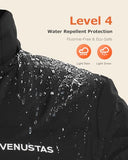 Venustas Women's Long Down Coat with Detachable Faux Fur Hood, Water-Repellent Winter Puffer Parka Jacket