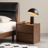 YESWOOD 100% Solid Wood Nightstand, Walnut Night Stand with Drawers
