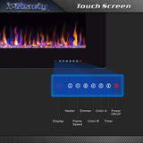 68 inch Electric Fireplace Recessed and Wall Mounted Insert