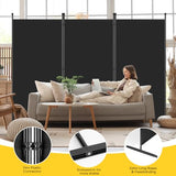 AKTOP 3-Panel Room Divider, Freestanding Wall Divider for Room Separation