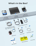 Hiseeu 4K PoE Security Camera System，6 Pcs 8MP PTZ Wired Security Camera