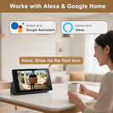 Two-Way Talk, Smart Home Video Doorbell with Chime,Battery Powered,Motion Detection & Alerts,Works with Alexa & Google