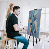 Art Easel Stand for Painting Canvases - 66-Inch Adjustable Metal for Adults Tabletop & Outdoor Use
