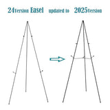 Tall Display Easel Stand for Wedding Sign Poster, Foldable and Adjustable