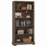 TVU 5-Tier Solid Wood Book Shelf, Floor Standing Bookcase, 65" H × 31.5" W × 11.8" D Bookshelf