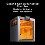 QIDI Q2 3D Printer 2025 Upgrade, Enclosed FDM with 65℃ Heated Chamber, Ultra Air Filtration, 600mm/s High Speed
