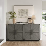 SICOTAS Large Modern Industrial Sideboard Buffet Cabinet with Storage Doors
