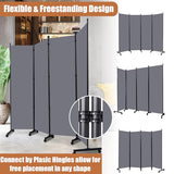 Room Divider Portable 88'' Partition Room Dividers and Folding Privacy Screens 4 Panel Wall Divider for Room Separation