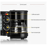 Breakfast Station Machine - 3-in-1 Drip Coffee Maker, Nonstick Griddle, 9L Toaster Oven for Sandwiches, Snacks, and Desserts