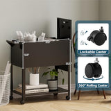 MIIIKO Mobile File Cart with Lock, Rolling File Cabinet Hanging Letter
