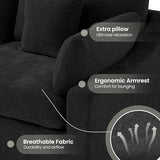 WJShome Cloud Modular Sectional Sofa Couch for Livingroom,119inch Down Filled L Shaped Couch with Wide Seat