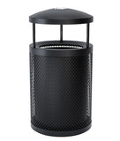 Commercial Outdoor Trash Can, Round Waste Receptacle for Parks