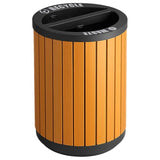 22 Gallon Round Outdoor Two-Stream Trash Can Recycling Bin