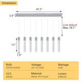Modern Crystal Chandeliers LED Flush Mount Ceiling Chandeliers for Living Room