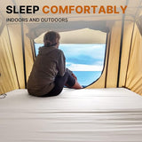 Floor GAIALOOP Memory Foam Car Camping Bed Glamping Roll Up Futon Mattress, Japanese Floor Sleeping Mat Camp Cot Mattress Pad Travel Guest Side Sleepers [Twin XL: 80 * 38 * 3'']