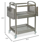 Lorell Mobile File Cart, 12.5" x 22.4" x 25.25", Metal