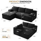 96" Sectional Couches for Living Room Cloud Couch Sofa with L-Shape