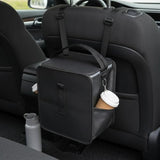 Syyavrrta 1 Pack Car Trash Can with Lid, Foldable Oxford Cloth Auto Garbage Bin